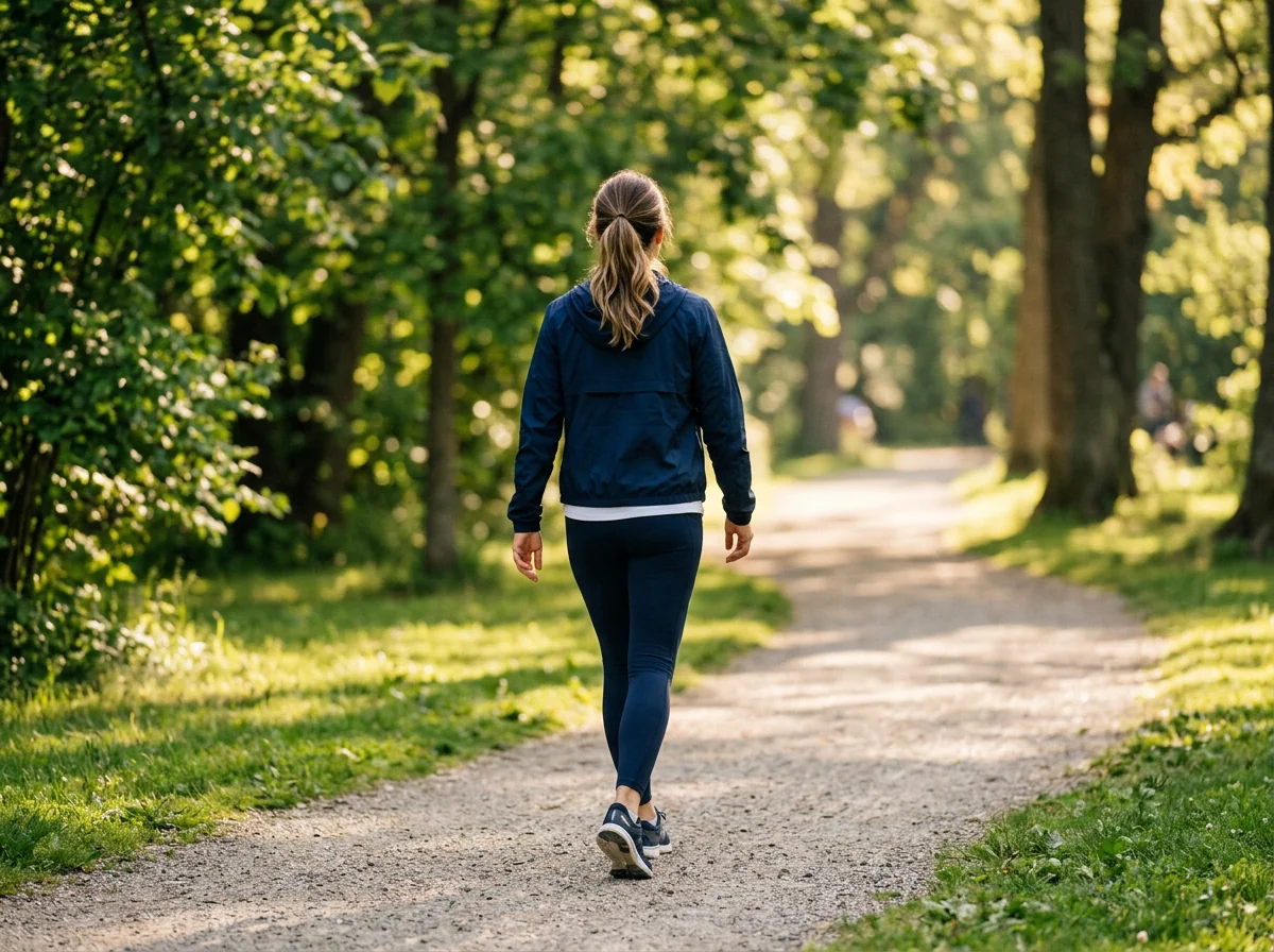Person walking outdoors to support everyday cardiovascular wellness